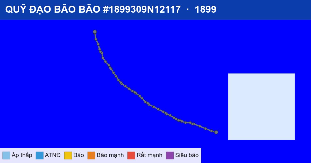 Quỹ đạo di chuyển của BÃO #1899309N12117 (1899)
