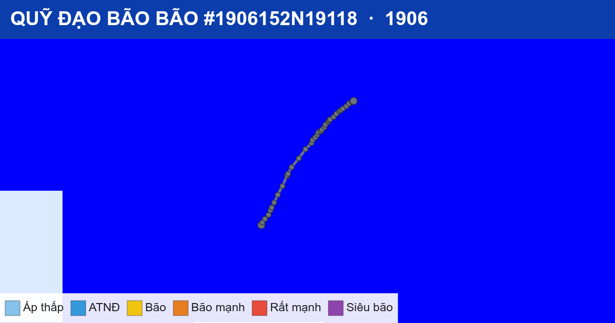 Quỹ đạo di chuyển của BÃO #1906152N19118 (1906)