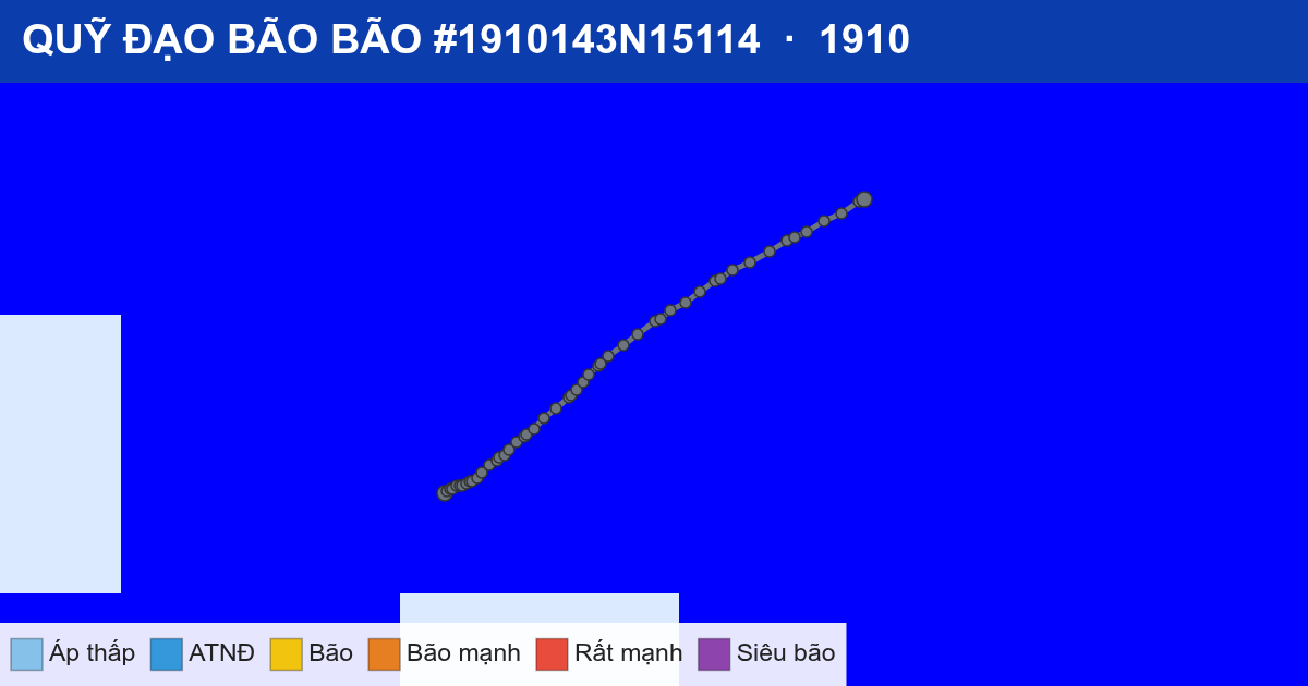 Quỹ đạo di chuyển của BÃO #1910143N15114 (1910)
