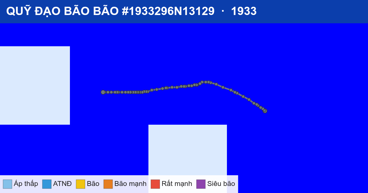 Quỹ đạo di chuyển của BÃO #1933296N13129 (1933)