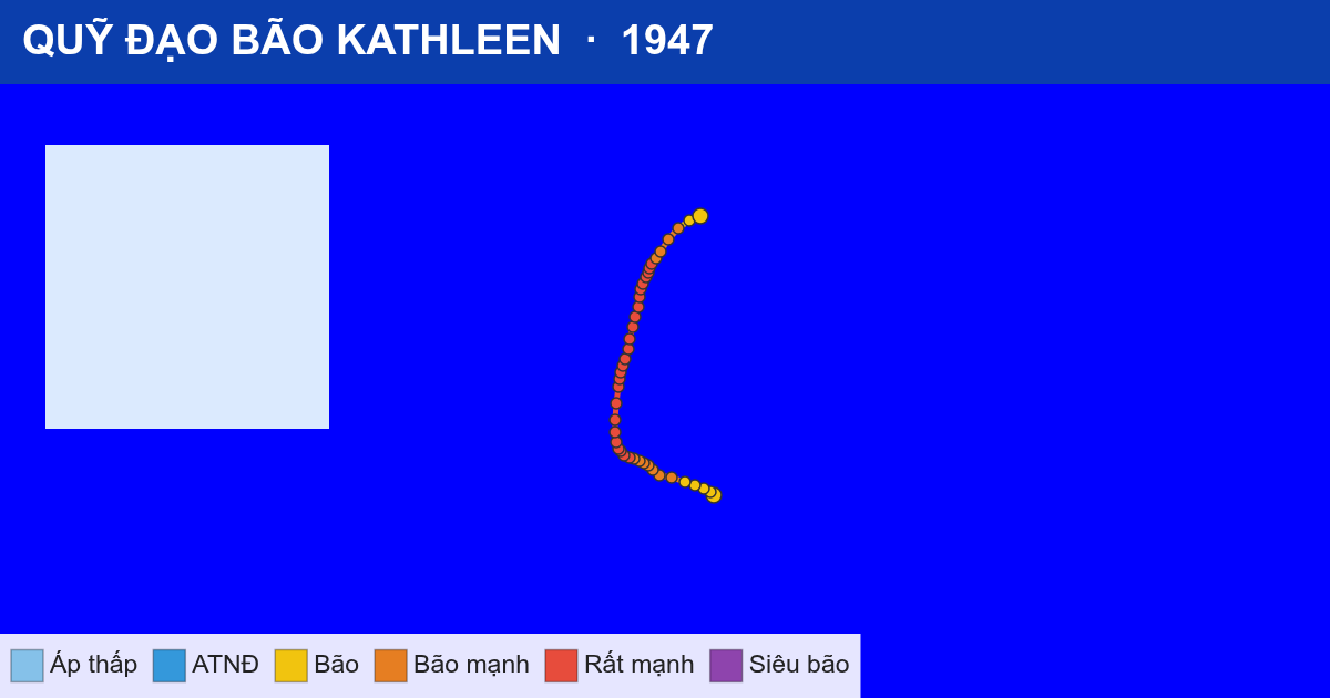 Quỹ đạo di chuyển của KATHLEEN (1947)