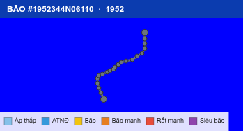 Quỹ đạo di chuyển của BÃO #1952344N06110 (1952)