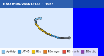 Quỹ đạo di chuyển của BÃO #1957284N13133 (1957)