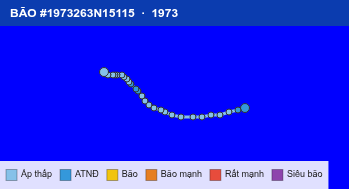 Quỹ đạo di chuyển của BÃO #1973263N15115 (1973)