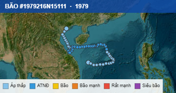 Quỹ đạo di chuyển của BÃO #1979216N15111 (1979)