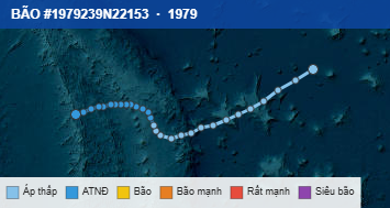 Quỹ đạo di chuyển của BÃO #1979239N22153 (1979)